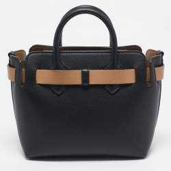 Burberry Black/Brown Leather Baby Belt Tote