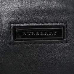 Burberry Black Check Nylon and Leather Maskell Hobo