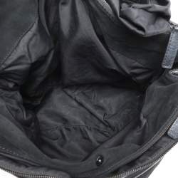 Burberry Black Check Nylon and Leather Maskell Hobo