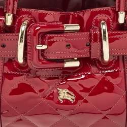 مملوكة مسبقًا حقيبة يد توتس بربري بيبي بتون جلد مبطن أسود