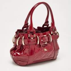 مملوكة مسبقًا حقيبة يد توتس بربري بيبي بتون جلد مبطن أسود