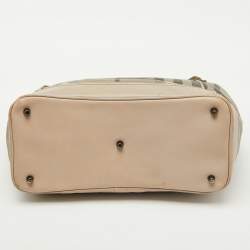مملوكة مسبقًا Burberry Beige Smoke Check PVC and Leather Tote