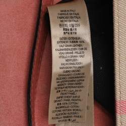 Pre Owned Burberry Pink House Check Canvas and Leather Macken Crossbody Bag