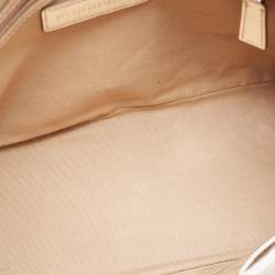 Burberry Gold/Beige Supernova Check PVC and Patent Leather Nickie Tote