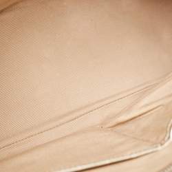 Burberry Gold/Beige Supernova Check PVC and Patent Leather Nickie Tote