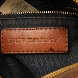 Burberry Beige/Brown House Check Canvas and Leather Alchester Satchel