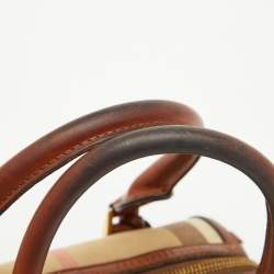 Burberry Beige/Brown House Check Canvas and Leather Alchester Satchel