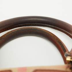 Burberry Beige/Brown House Check Canvas and Leather Alchester Satchel
