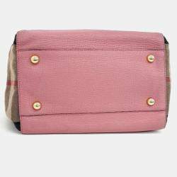 Pre Owned Burberry Pink Leather  Canterbury Shoulder Bag