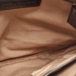 Burberry Beige/Black Supernova Check Coated Canvas and Patent Leather Dryden Shoulder Bag