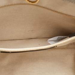 Pre Owned Burberry Black/Grey Canvas and Leather Medium Freya Tote