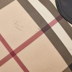 Burberry Beige/Black Supernova Check Coated Canvas and Patent Leather Dryden Crossbody Bag