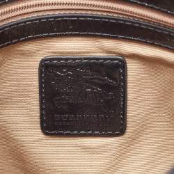 Burberry Beige/Black Supernova Check Coated Canvas and Patent Leather Dryden Crossbody Bag