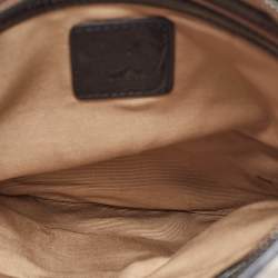 Burberry Beige/Black Supernova Check Coated Canvas and Patent Leather Dryden Crossbody Bag