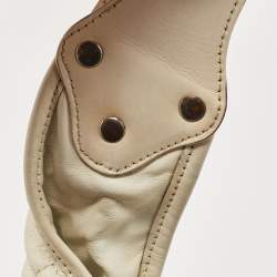 Burberry White Quilted Leather Brooke Hobo