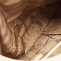 Burberry White Quilted Leather Brooke Hobo