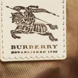 Burberry White Quilted Leather Brooke Hobo