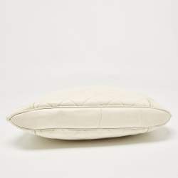 Burberry White Quilted Leather Brooke Hobo