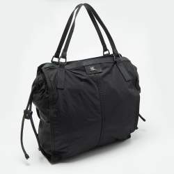 Burberry Black Nylon and Leather Buckleigh Tote