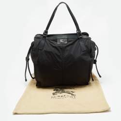 Burberry Black Nylon and Leather Buckleigh Tote