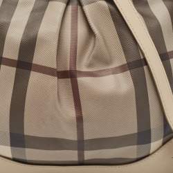 Burberry Beige Smoke Check PVC and Leather Hartham Crossbody Bag