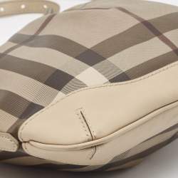 Burberry Beige Smoke Check PVC and Leather Hartham Crossbody Bag