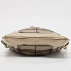 Burberry Beige Smoke Check PVC and Leather Hartham Crossbody Bag