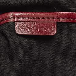Burberry Burgundy/Beige House Check Fabric Small Canterbury Tote