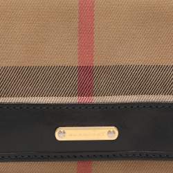 Burberry Black/Beige Nova Check Canvas and Leather Continental Wallet
