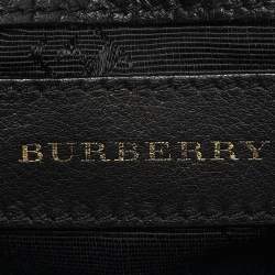 Pre Owned Burberry Black Pebbled Leather Small Belmont Backpack