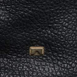 Pre Owned Burberry Black Pebbled Leather Small Belmont Backpack