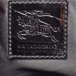 Pre Owned Burberry Black Quilted Patent Leather Brooke Hobo