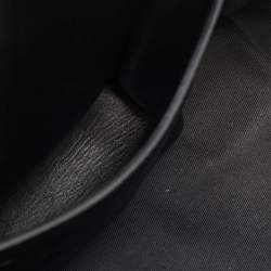 Pre Owned Burberry Black Leather Medium Cube Satchel