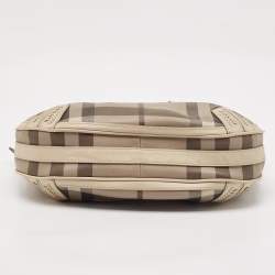 مملوكة مسبقًا Burberry Beige Smoke Check PVC Waltham Shoulder Bag