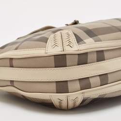 مملوكة مسبقًا Burberry Beige Smoke Check PVC Waltham Shoulder Bag