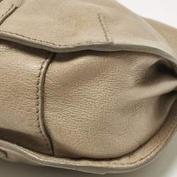 Burberry Beige Leather Bartow Shoulder Bag
