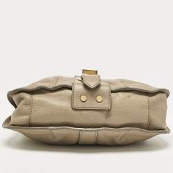 Burberry Beige Leather Bartow Shoulder Bag