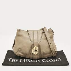 Burberry Beige Leather Bartow Shoulder Bag