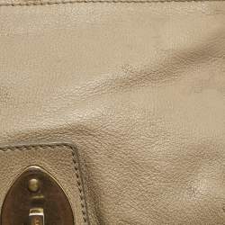 Burberry Beige Leather Bartow Shoulder Bag