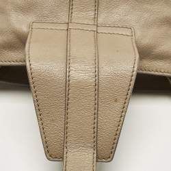 Burberry Beige Leather Bartow Shoulder Bag