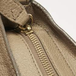 Burberry Beige Leather Bartow Shoulder Bag