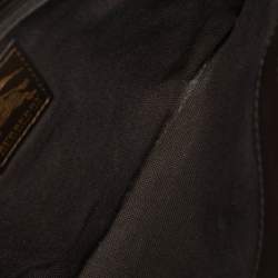 Burberry Dark Brown/Beige Haymarket Coated Canvas Tote