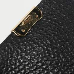 مملوكة مسبقًا Burberry Black Leather Madison Wallet on Chain