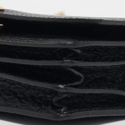 مملوكة مسبقًا Burberry Black Leather Madison Wallet on Chain