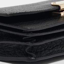 مملوكة مسبقًا Burberry Black Leather Madison Wallet on Chain