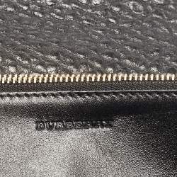 مملوكة مسبقًا Burberry Black Leather Madison Wallet on Chain