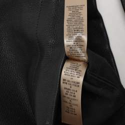 Burberry Black/Beige Leather and House Check Canvas Bingley Drawstring Bucket Bag
