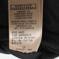Burberry Black/Beige Leather and House Check Canvas Bingley Drawstring Bucket Bag