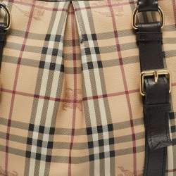 Burberry Beige/Brown Haymarket Check Coated Canvas and Leather Northfield Tote
