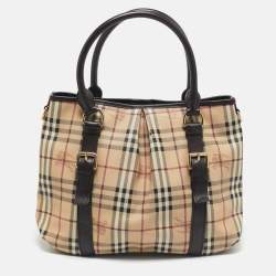 Burberry Beige/Brown Haymarket Check Coated Canvas and Leather Northfield Tote